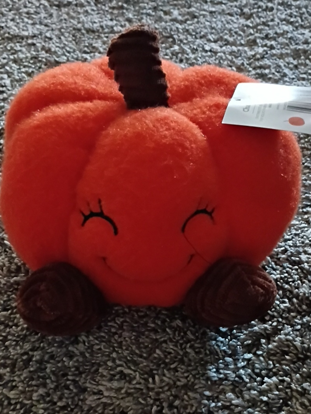 Plush Orange Pumpkin Decorative Accent - Cozy Fall Décor